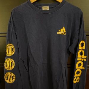 ADIDAS Mens Classic Logo Navy Long Sleeve - Sz M